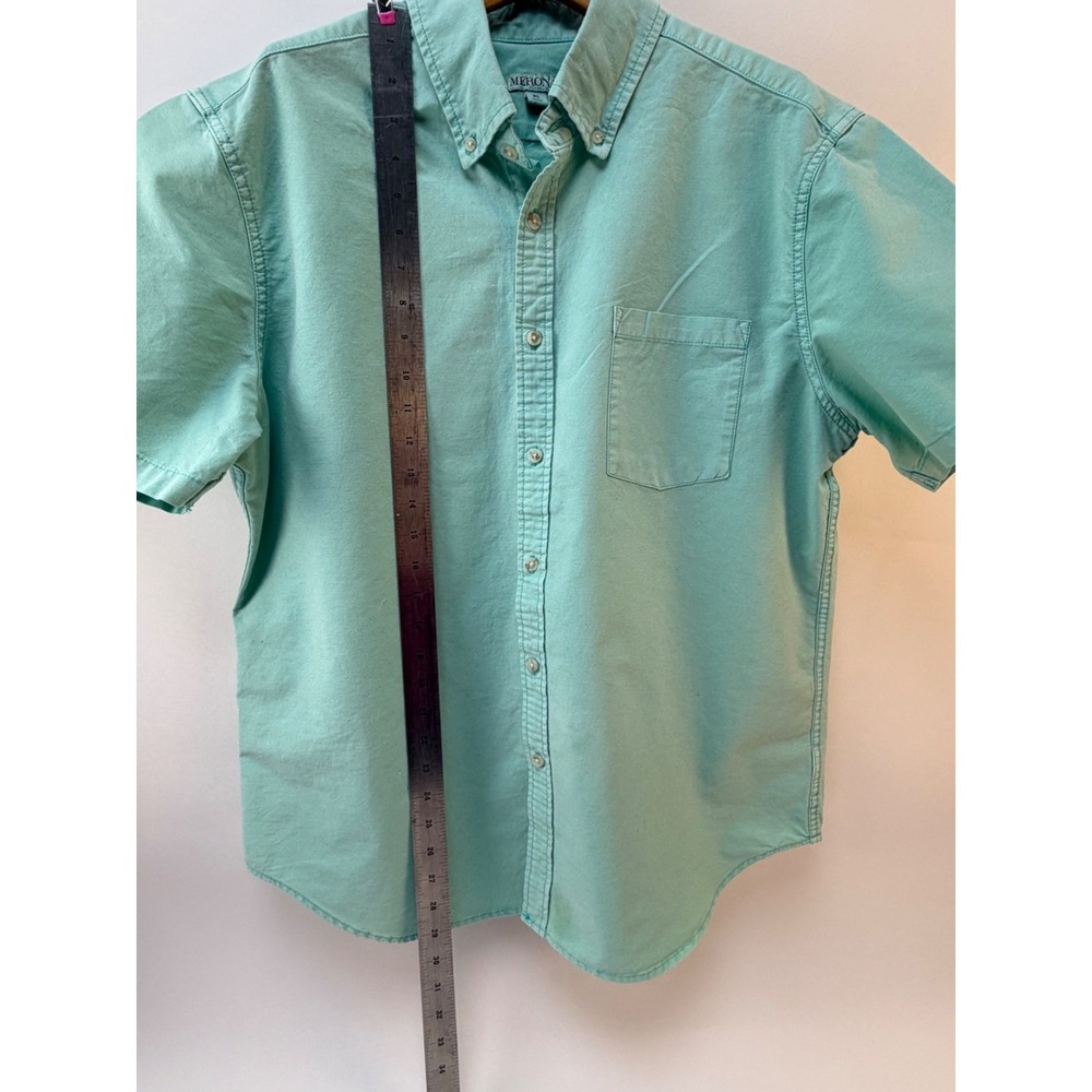 Lot of 2 1-Chaps & 1 Merona Mens XL Cotton Button Down Shirts with front Pocket - Picture 16 of 16